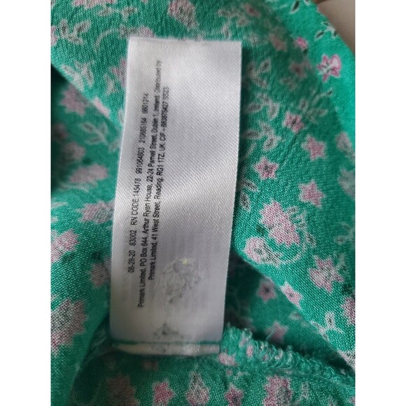 Womens Sz 8 Dress Ditsy Floral Print Above Knee Green V-Neck Short Sleeves - Picture 14 of 14